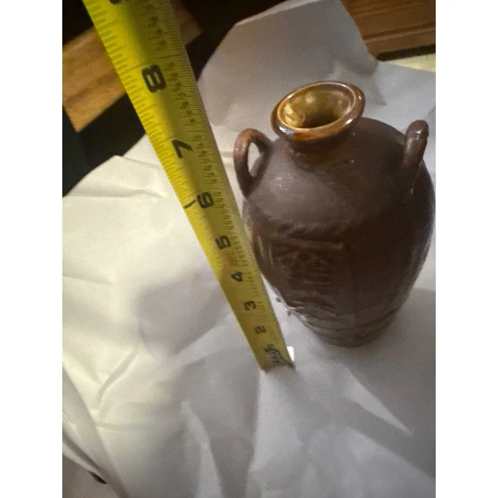 Vintage Chinese Kinmen Daqu Kaoliang Liquor Bottle Brown Glazed Pottery Decanter